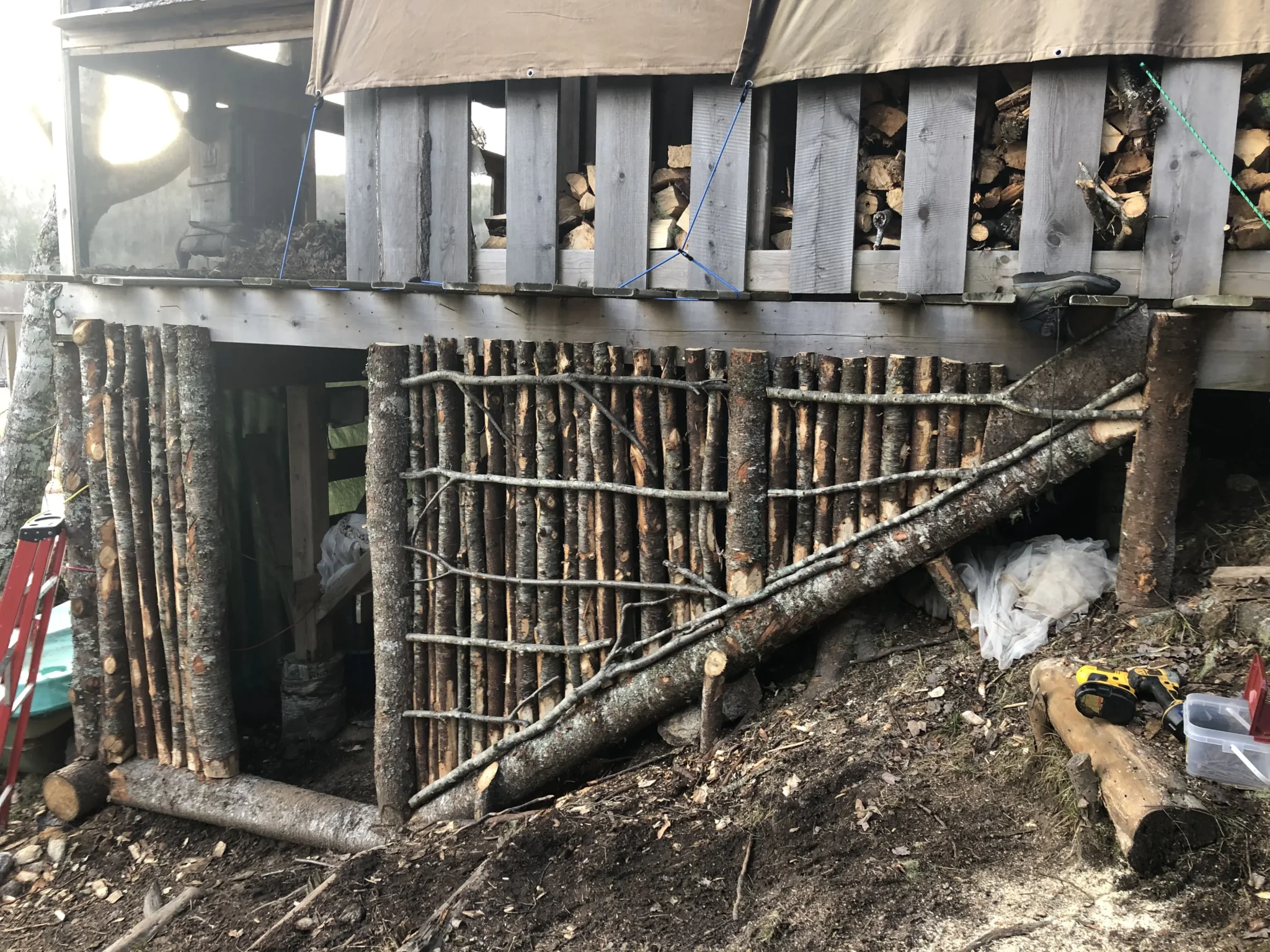 Wall construction progress